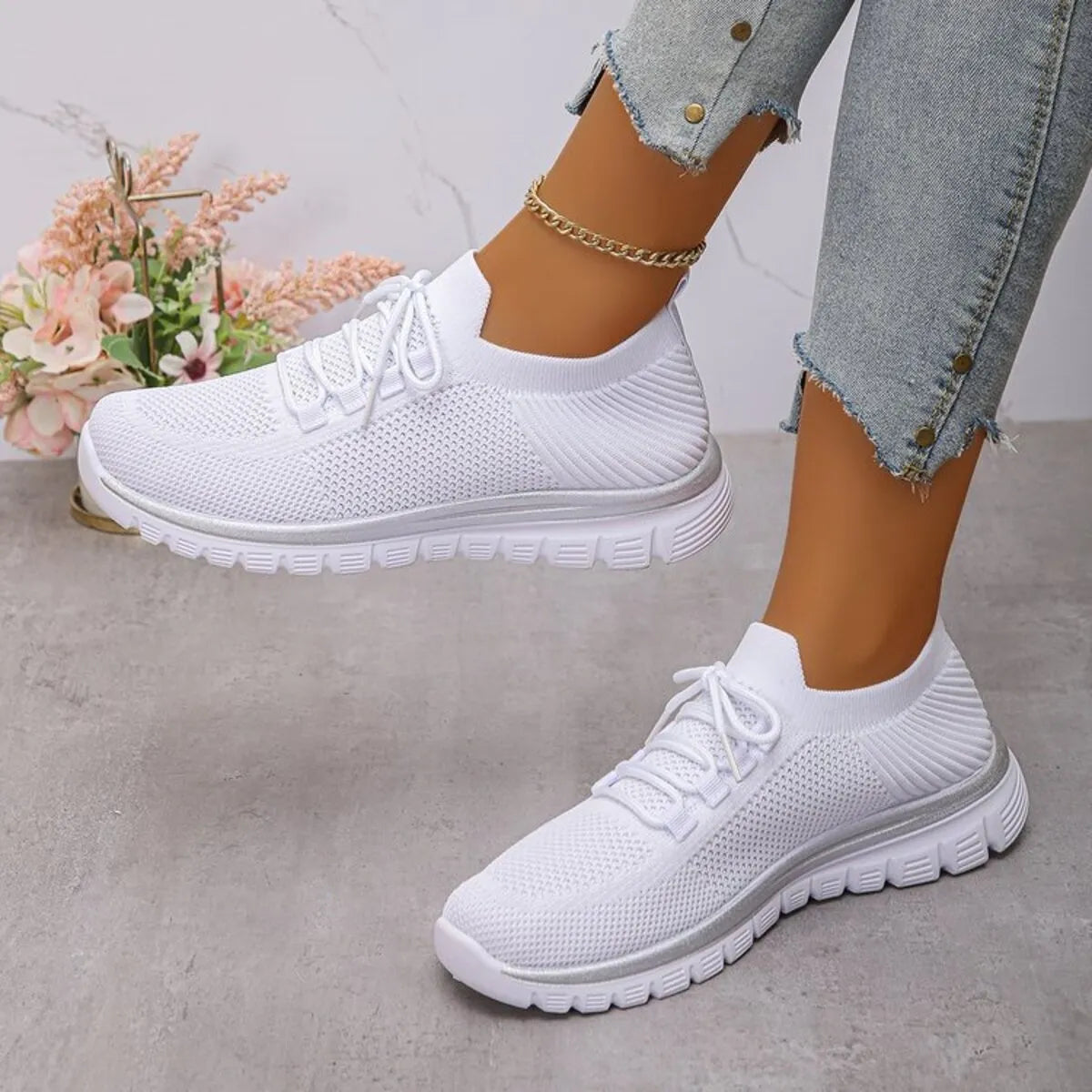 Breathable Mesh Lace Up Athletic - Lilixa.store
