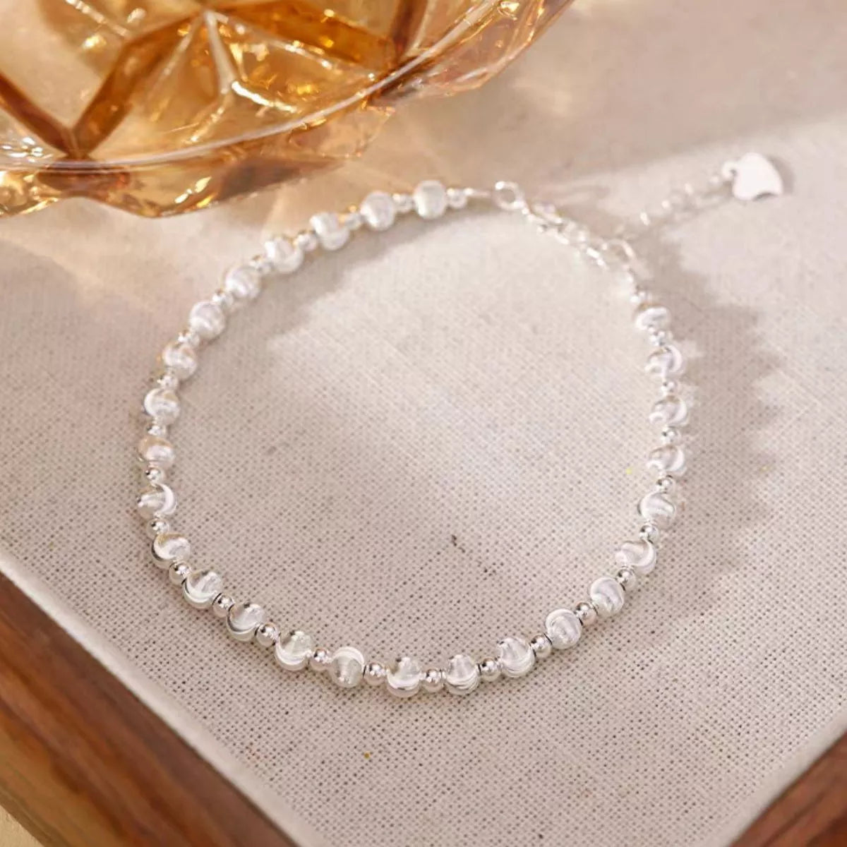 925 Sterling Silver Beaded Bracelet - Lilixa.store