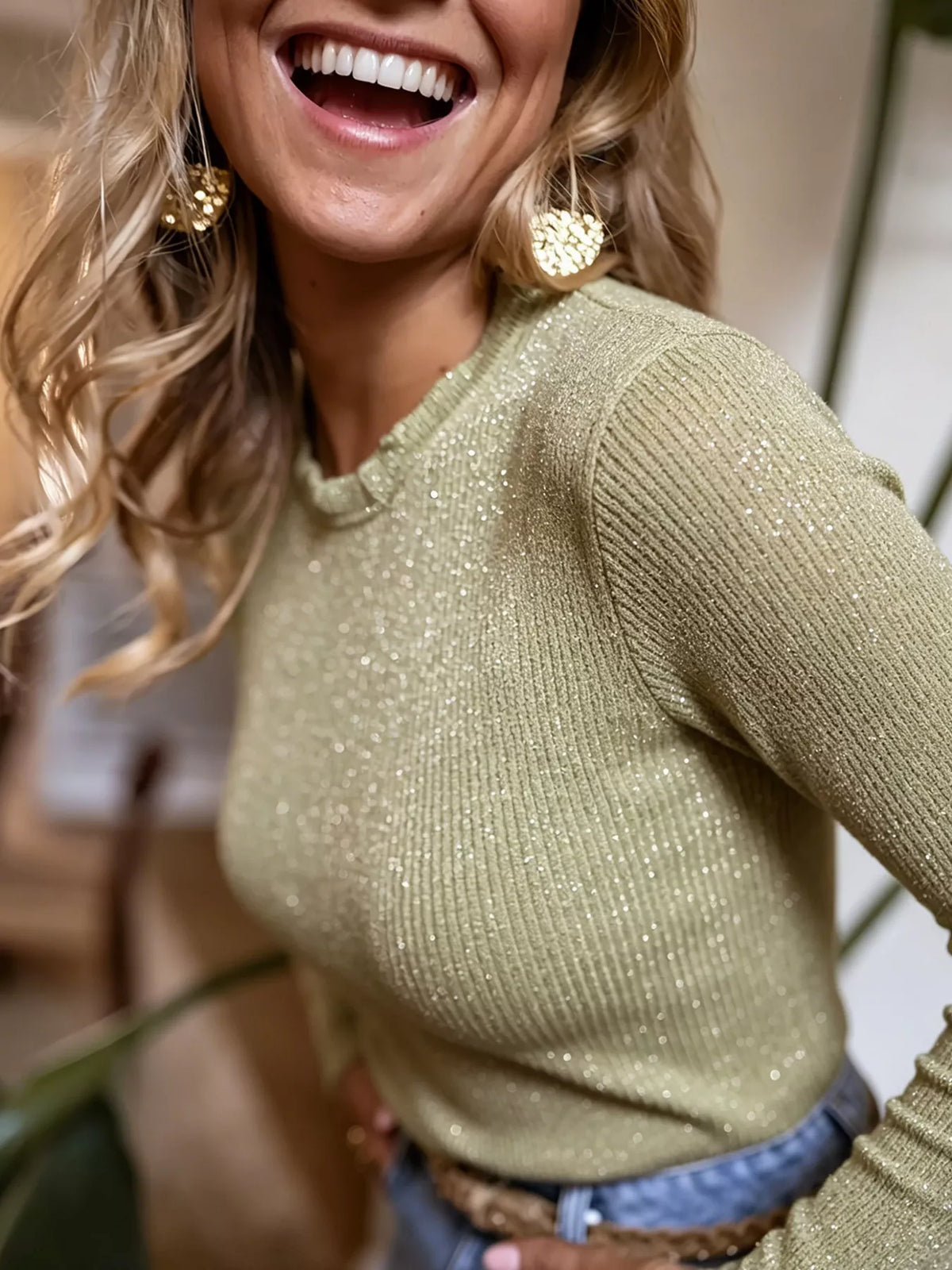 Ribbed Long Sleeve Knit Top - Lilixa.store