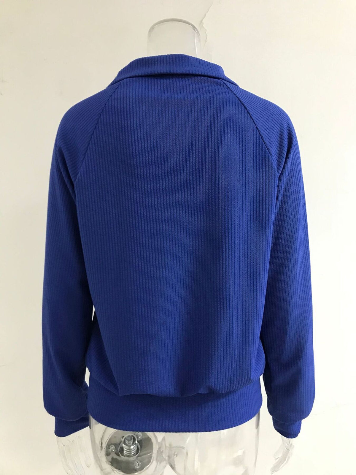 Full Size Ribbed Knit Zip-Up Outerwear Plus Size, view 5