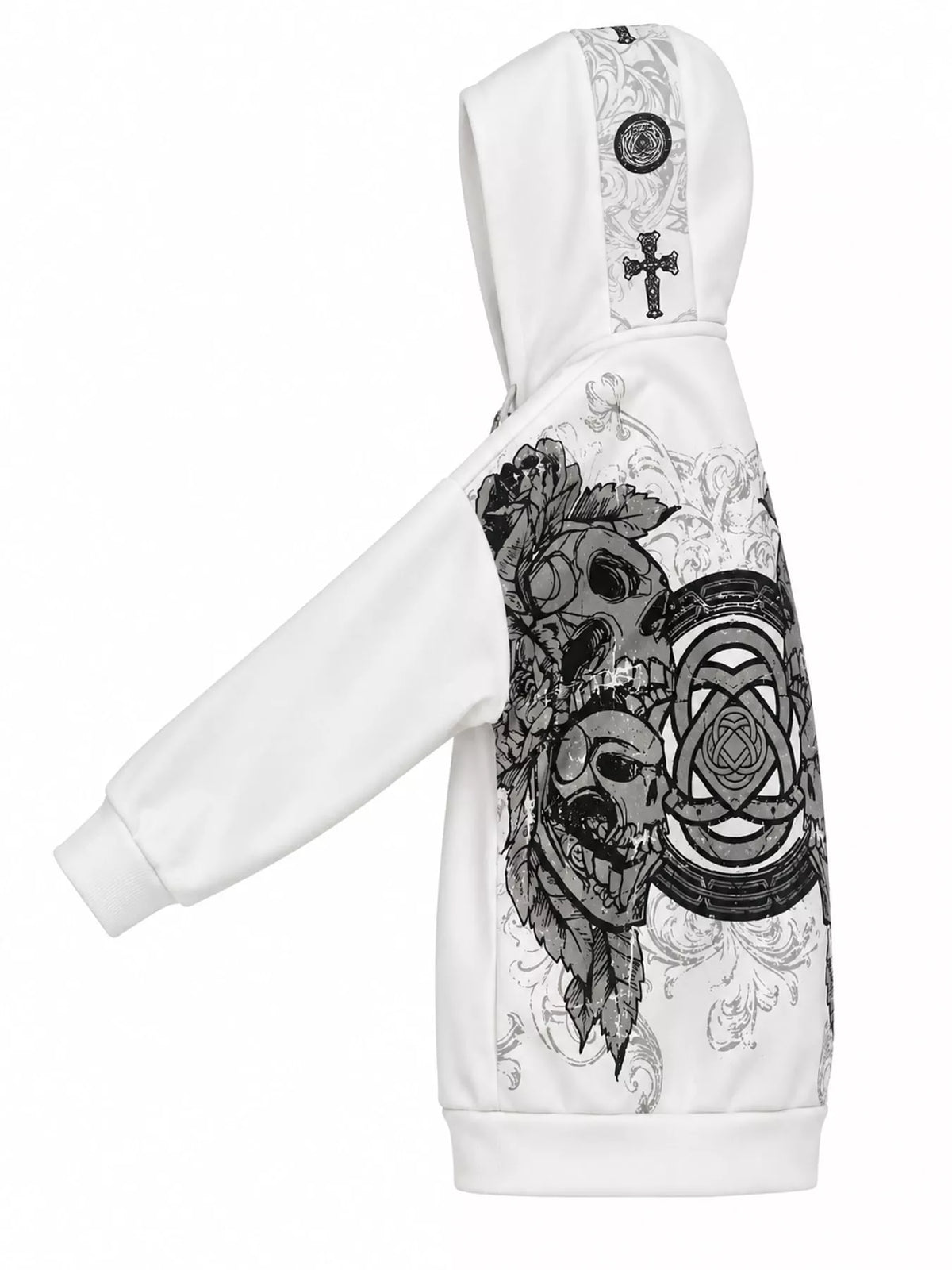 Halloween Gothic Graphic Zip-Up Hoodie, view 14