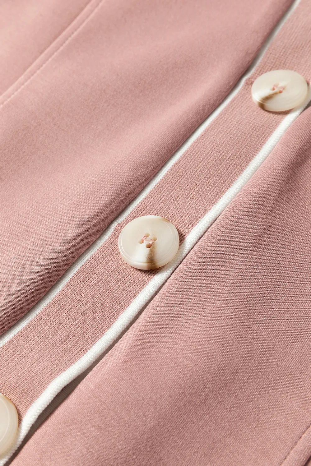 Contrast Trim V Neck Button Up Cardigan - Lilixa.store