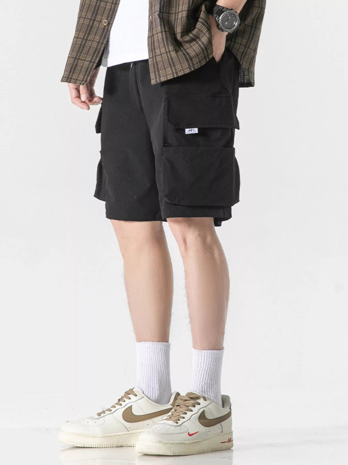 Men's Plus Size Loose Fit Cargo Shorts, view 8