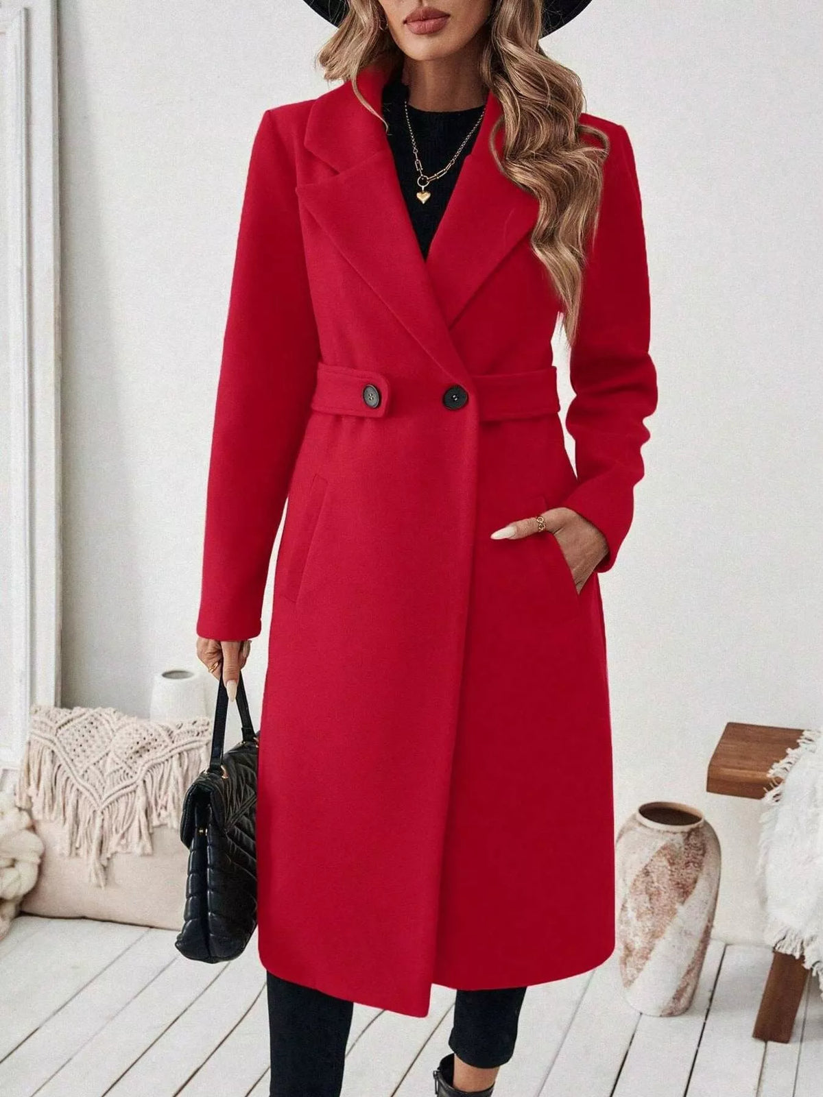 Single-Button Longline Coat