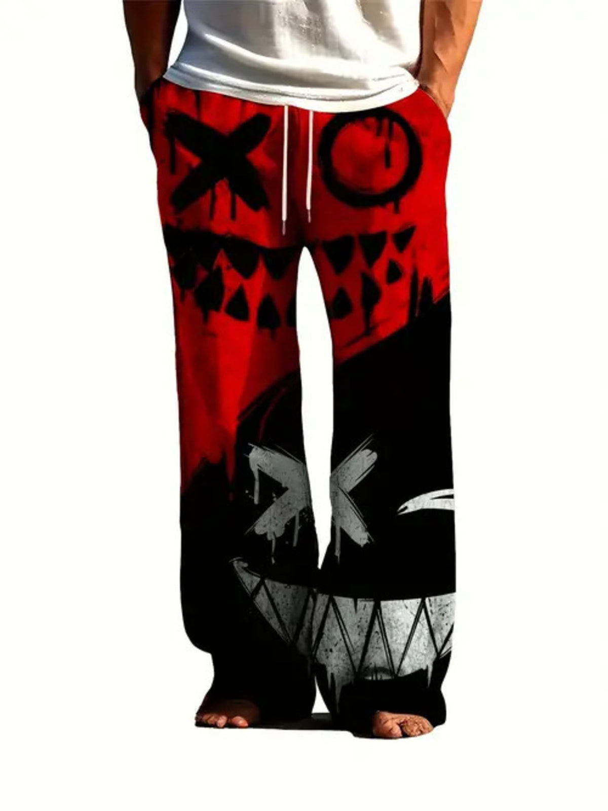 Men's Full Size Printed Loose Fit Pants Plus Size