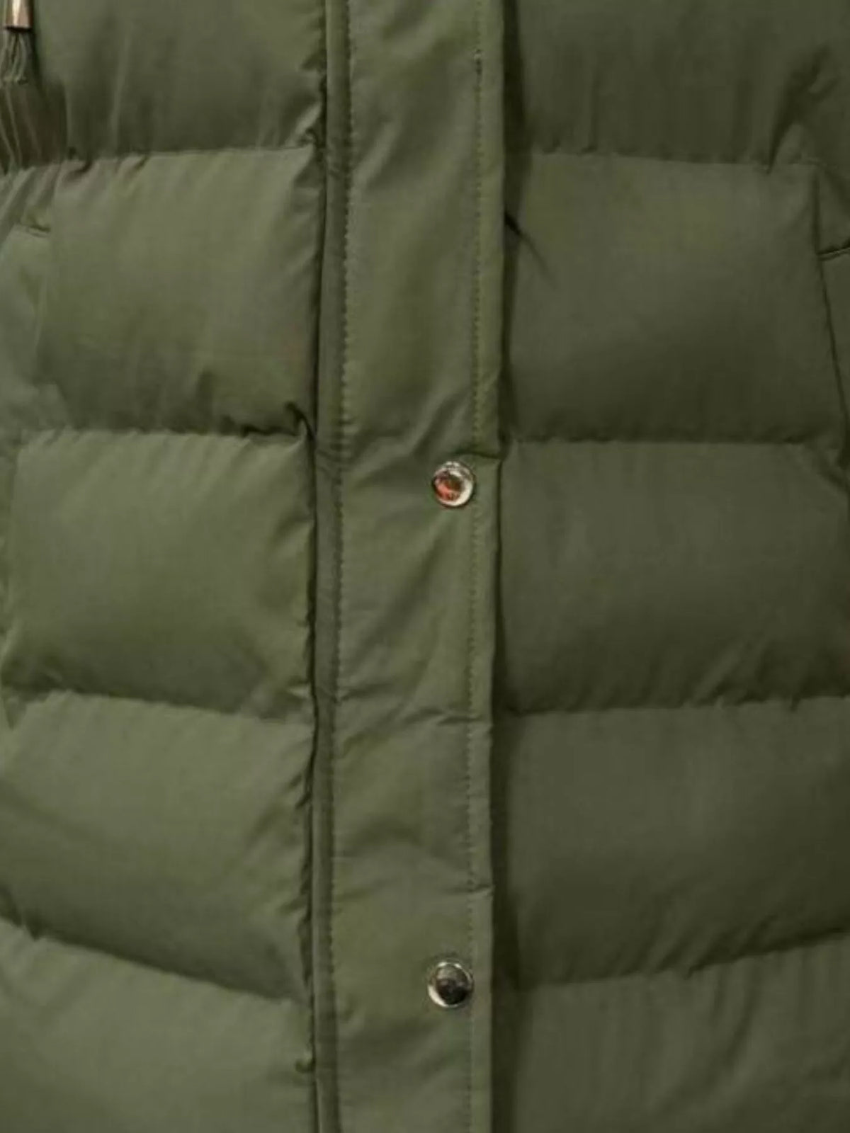 Full Size Snap Down Hooded Padded Longline Vest Coat Plus Size - Lilixa.store