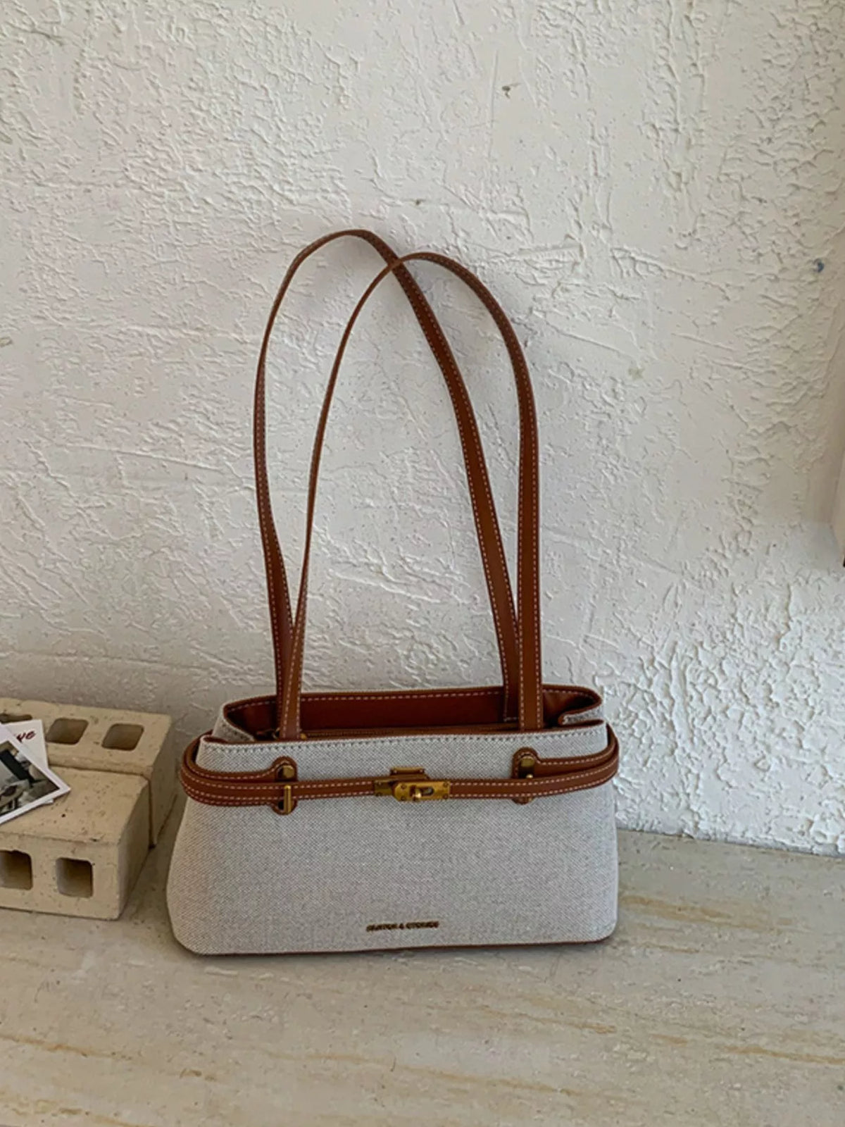 Decorative Buckle Shoulder Bag