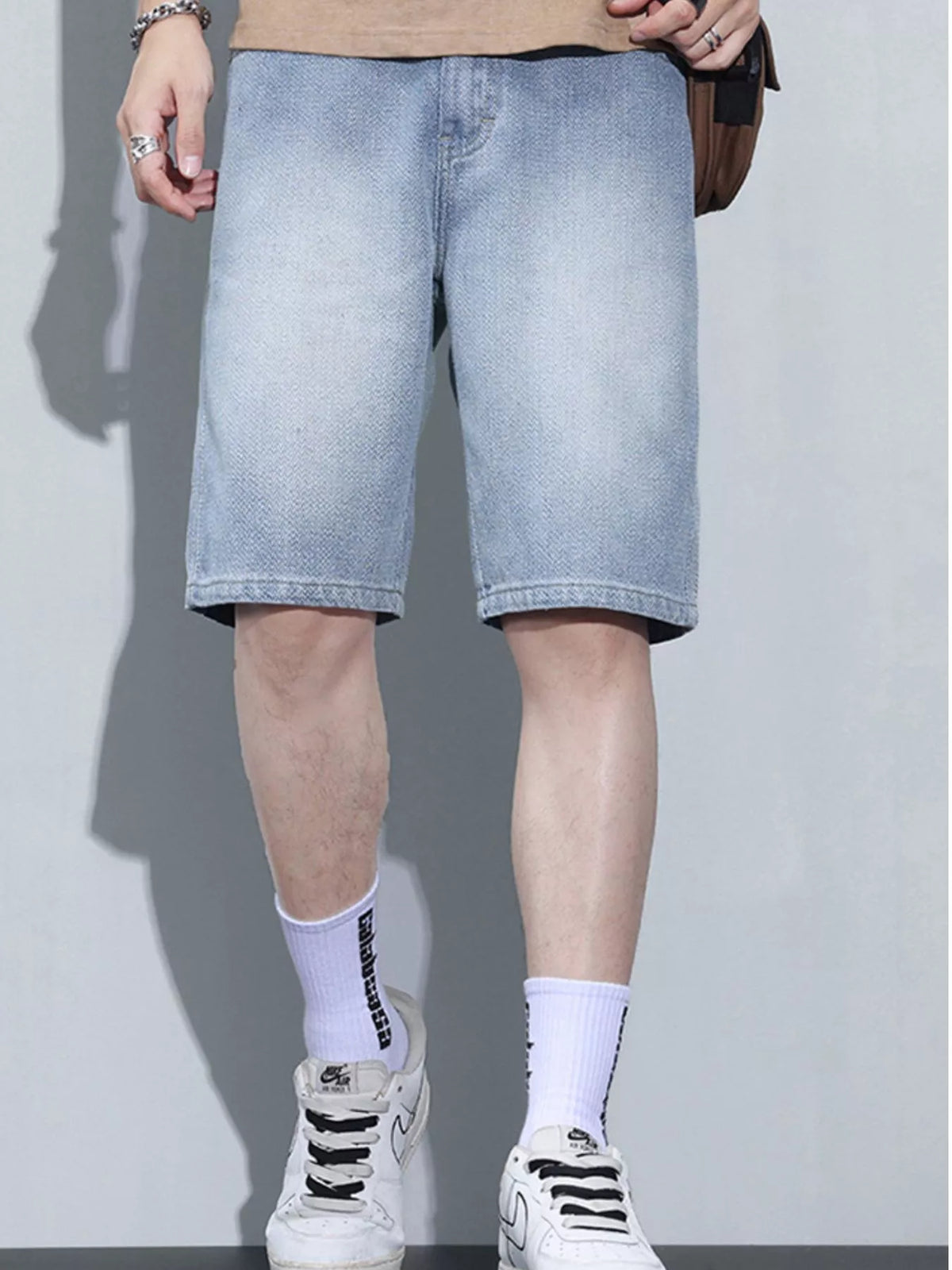 Men's Vintage Wash Relaxed Fit Denim Shorts - Lilixa.store