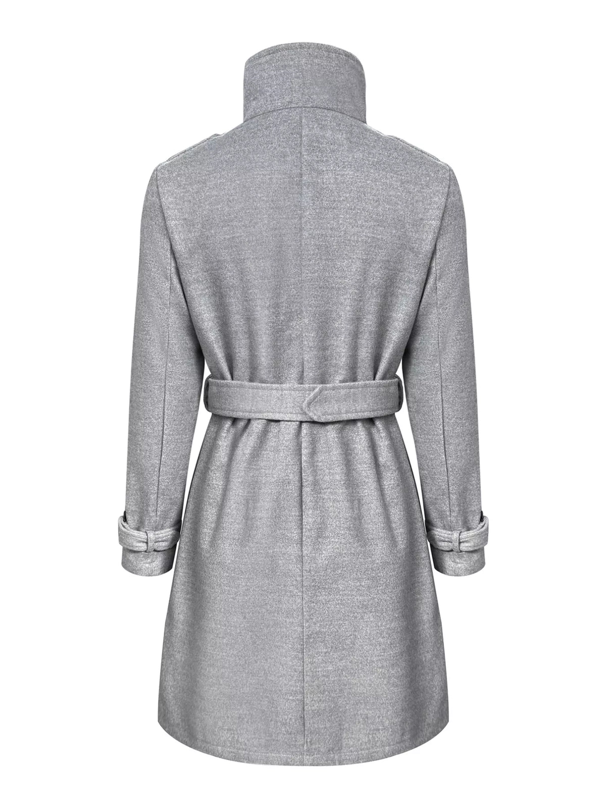 Button-Down Longline Coat with Belt - Lilixa.store