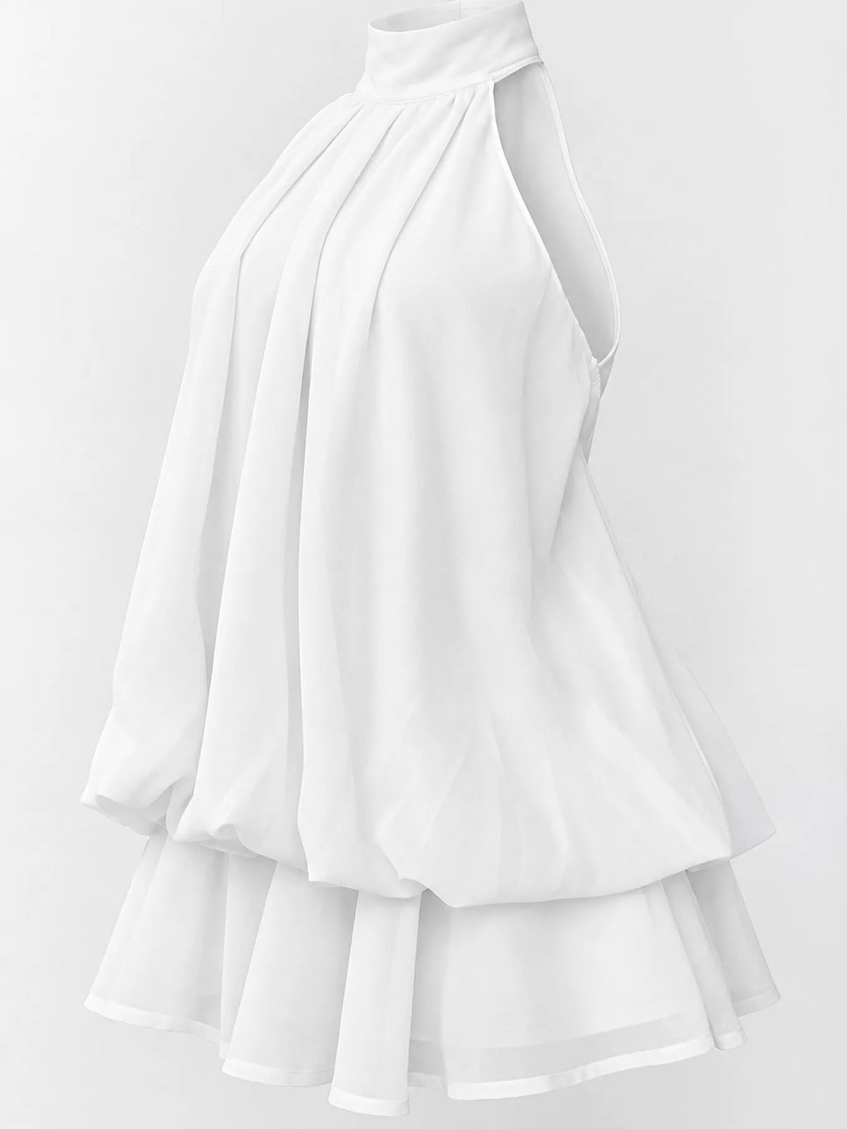 Halter Neck Ruched Mini Dress, view 34