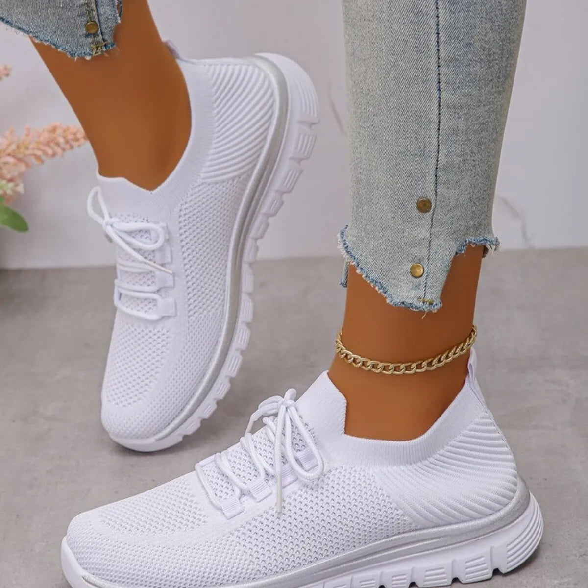 Breathable Mesh Lace Up Athletic - Lilixa.store