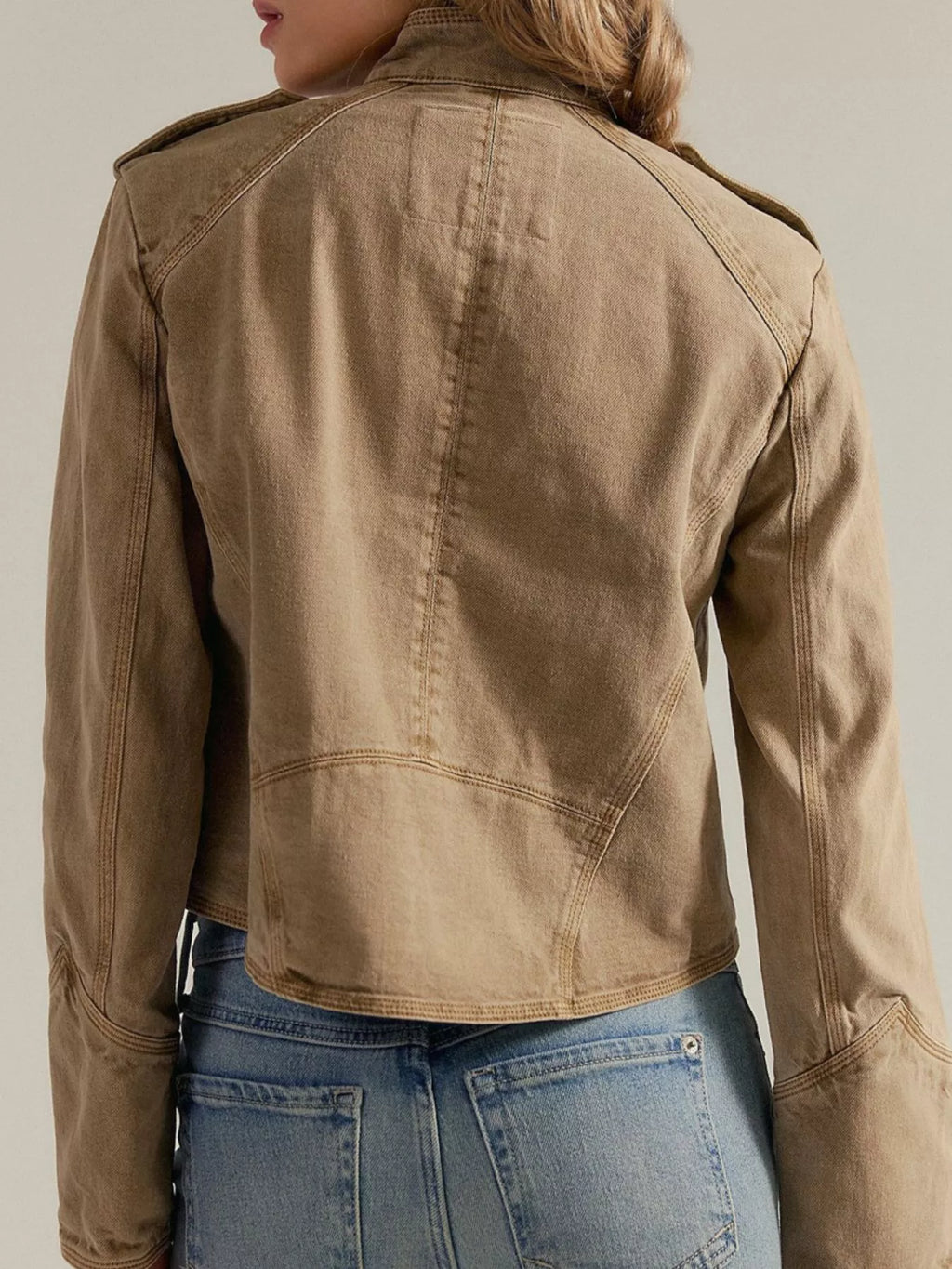 Decorative Button Cropped Jacket, view 11