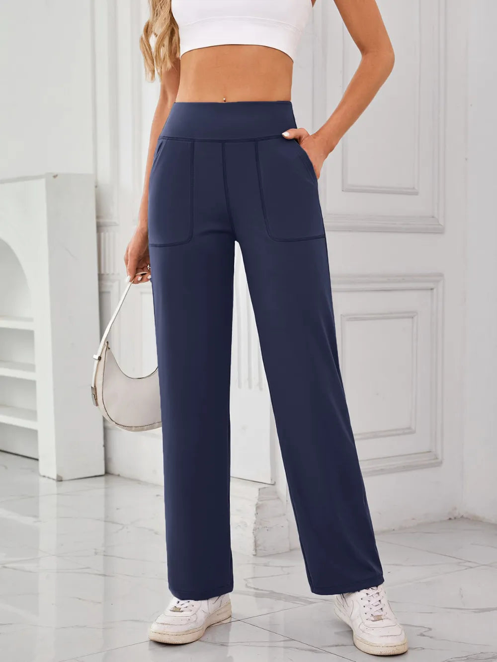Lovelet High Waist Active Pants with Pockets - Lilixa.store