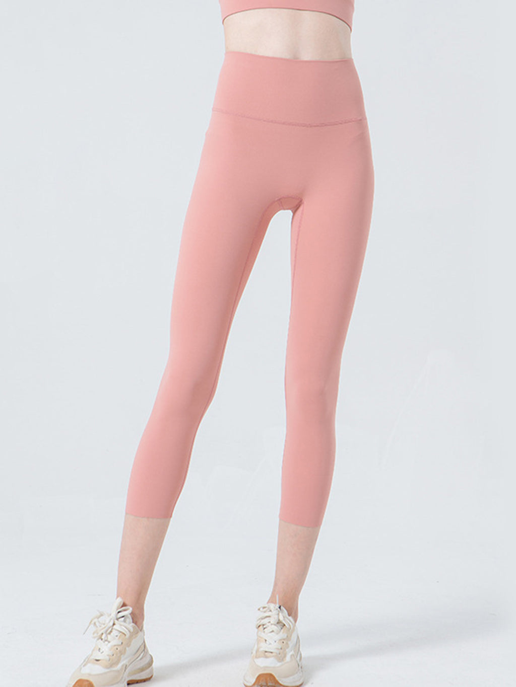 Wide Waistband Cropped Sports Leggings - Lilixa.store