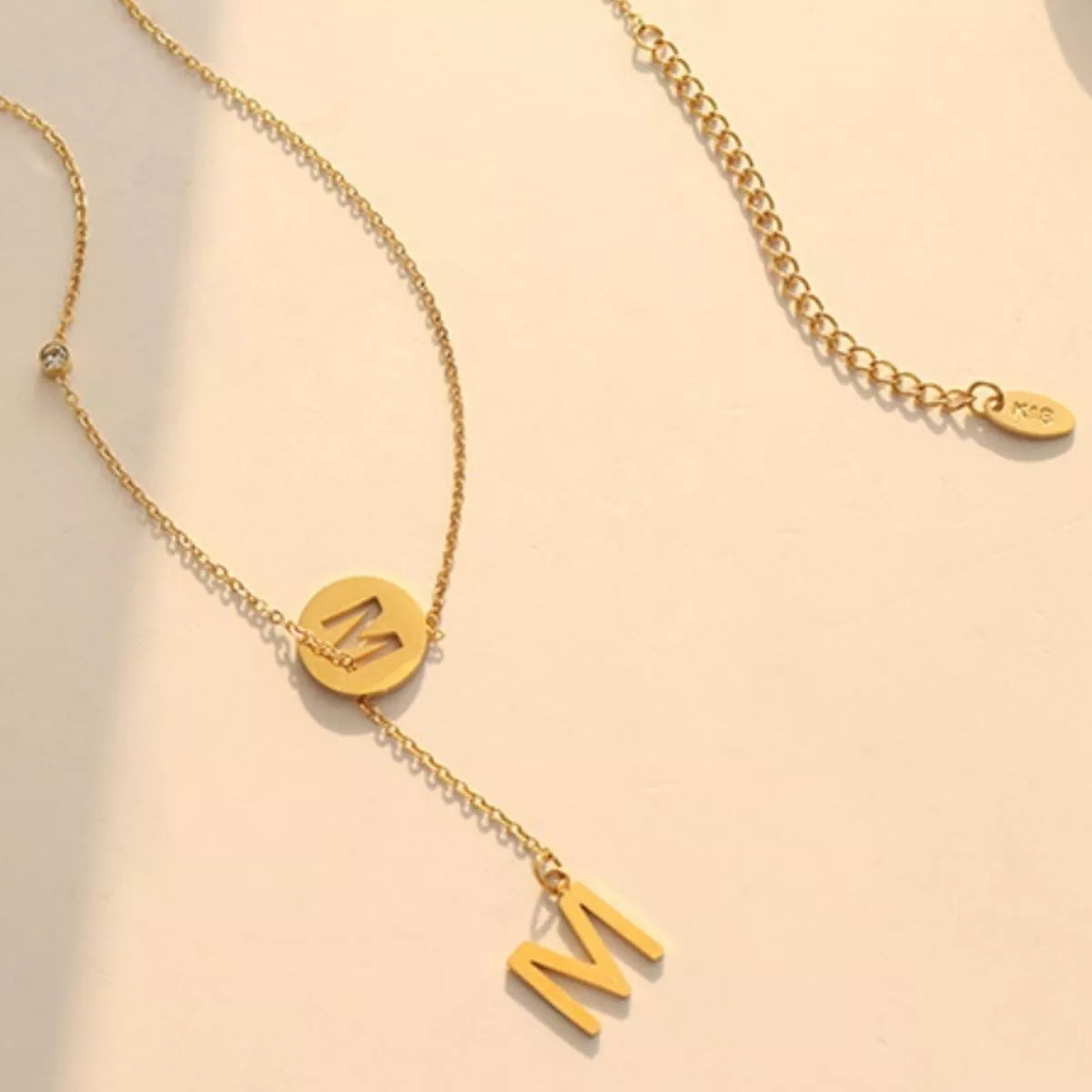 18K Gold-Plated Titanium Steel Letter Pendant Necklace - Lilixa.store