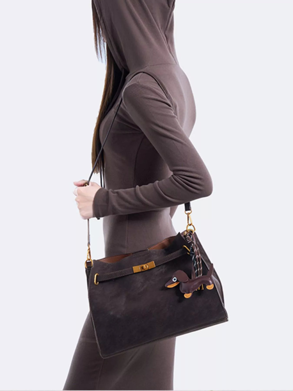 Decorative Buckle Crossbody Bag