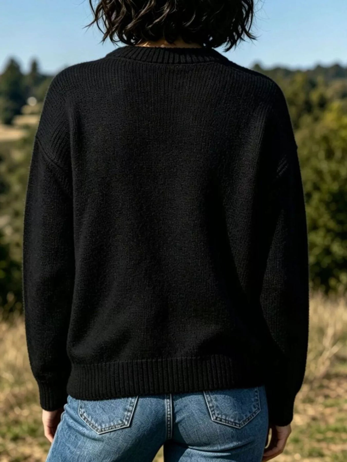 Lobster Graphic Crew Neck Sweater - Lilixa.store