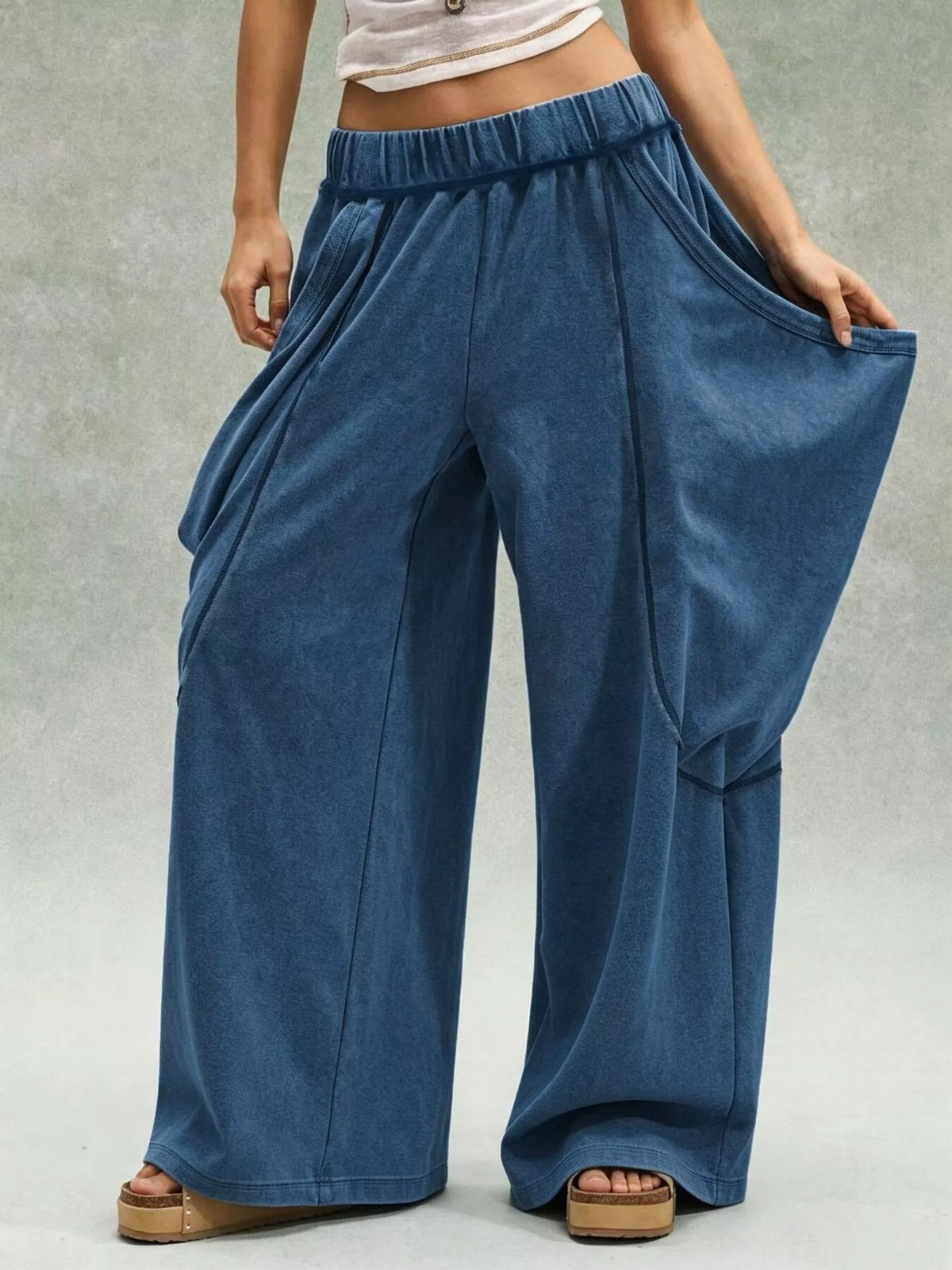 Oversized Wide-Leg Cargo Pants - Lilixa.store