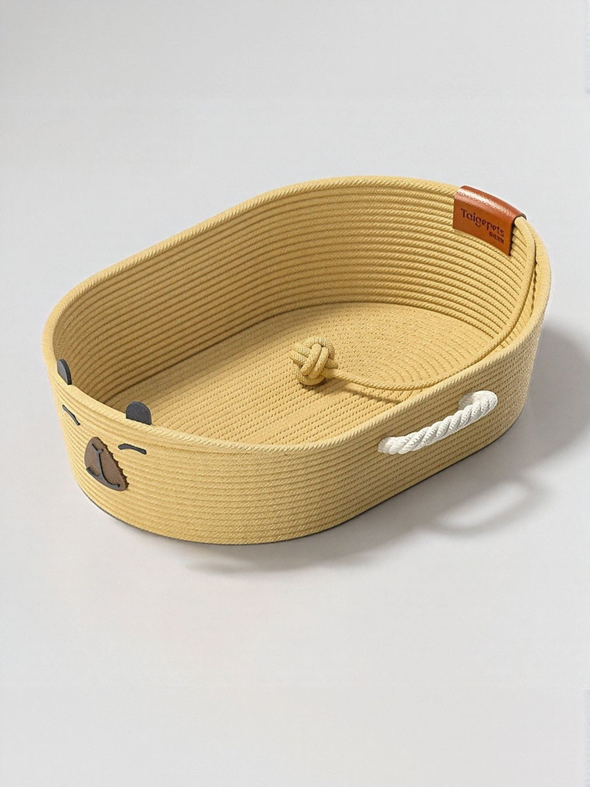 Woven Rope Oval Pet Bed - Lilixa.store
