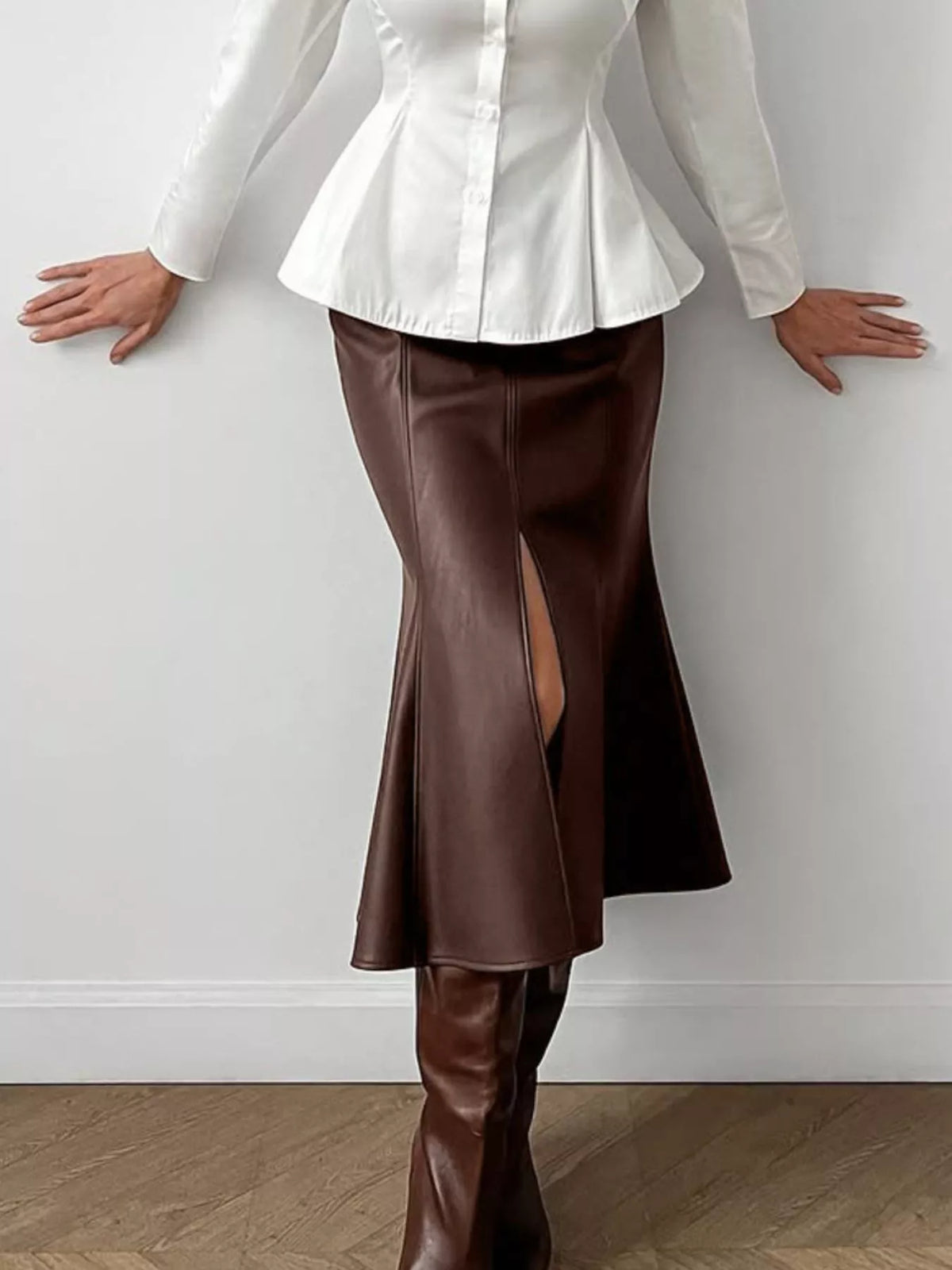 Slit Mermaid Midi Skirt - Lilixa.store