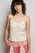 POL Star Printed Lightweight Ribbed Knit Cami - Lilixa.store