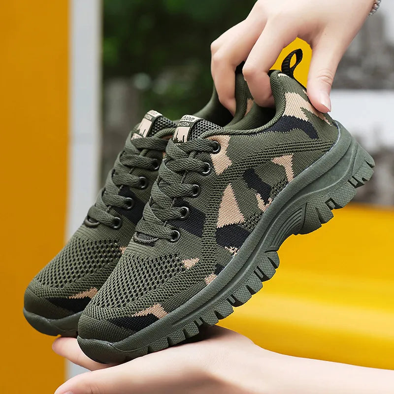 Camouflage Lace Up Mesh Breathable Athletic - Lilixa.store
