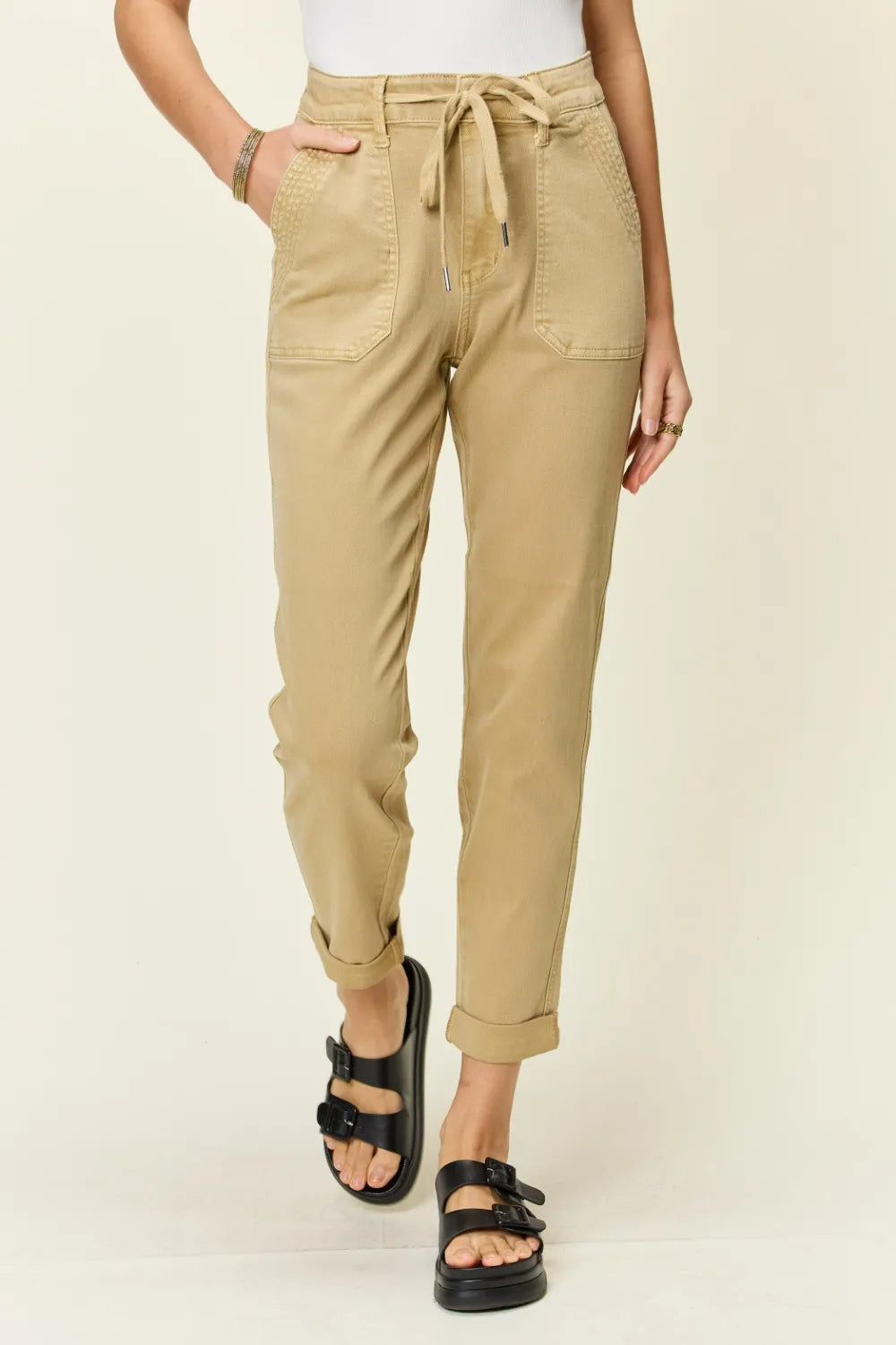 Judy Blue Full Size High Waist Jogger Jeans Plus Size - Lilixa.store