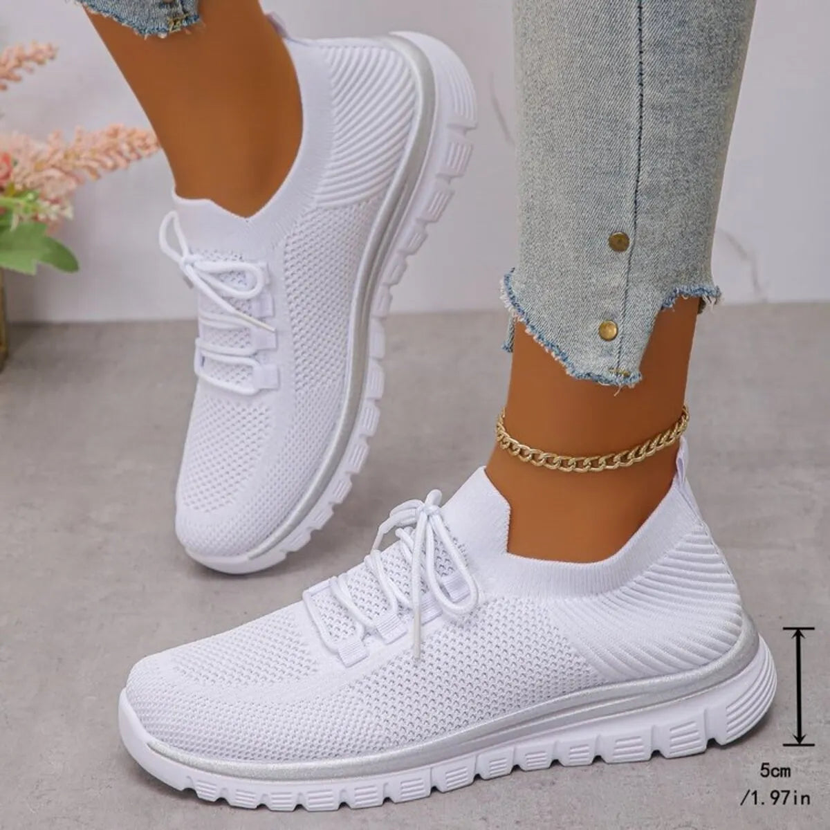 Breathable Mesh Lace Up Athletic - Lilixa.store