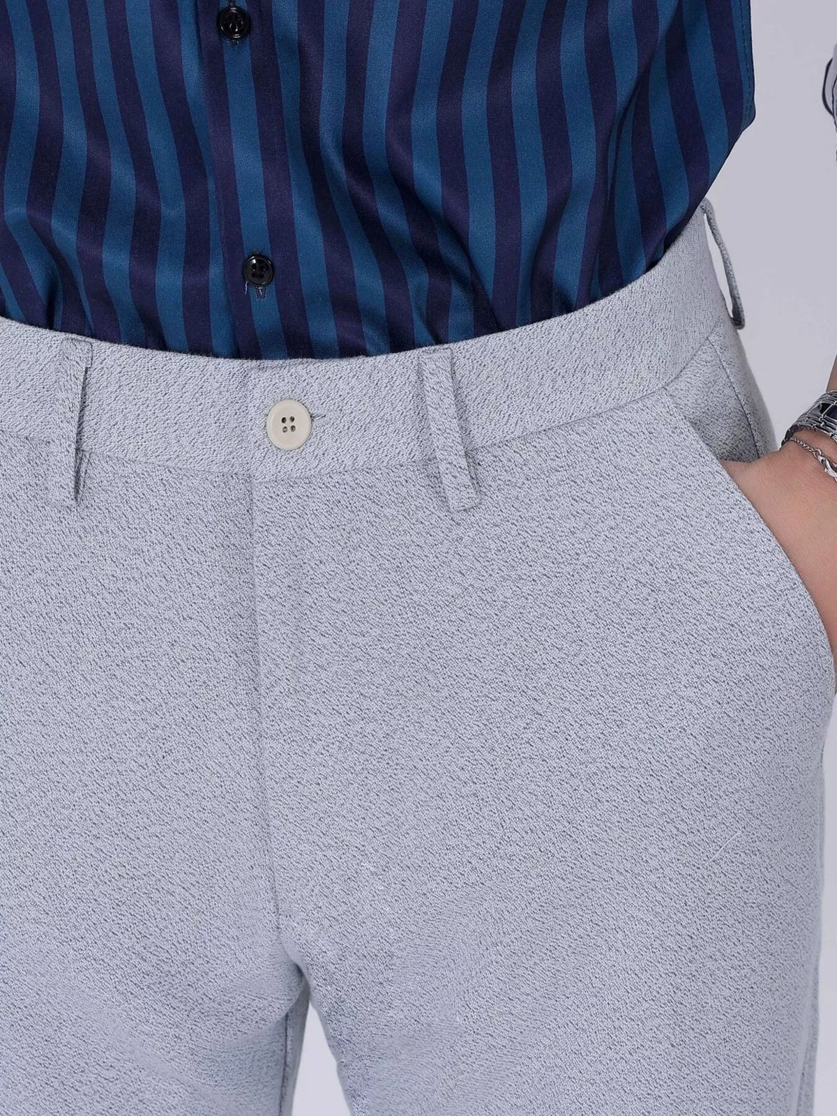 Men's Slim Fit Pants in Gray, view 4