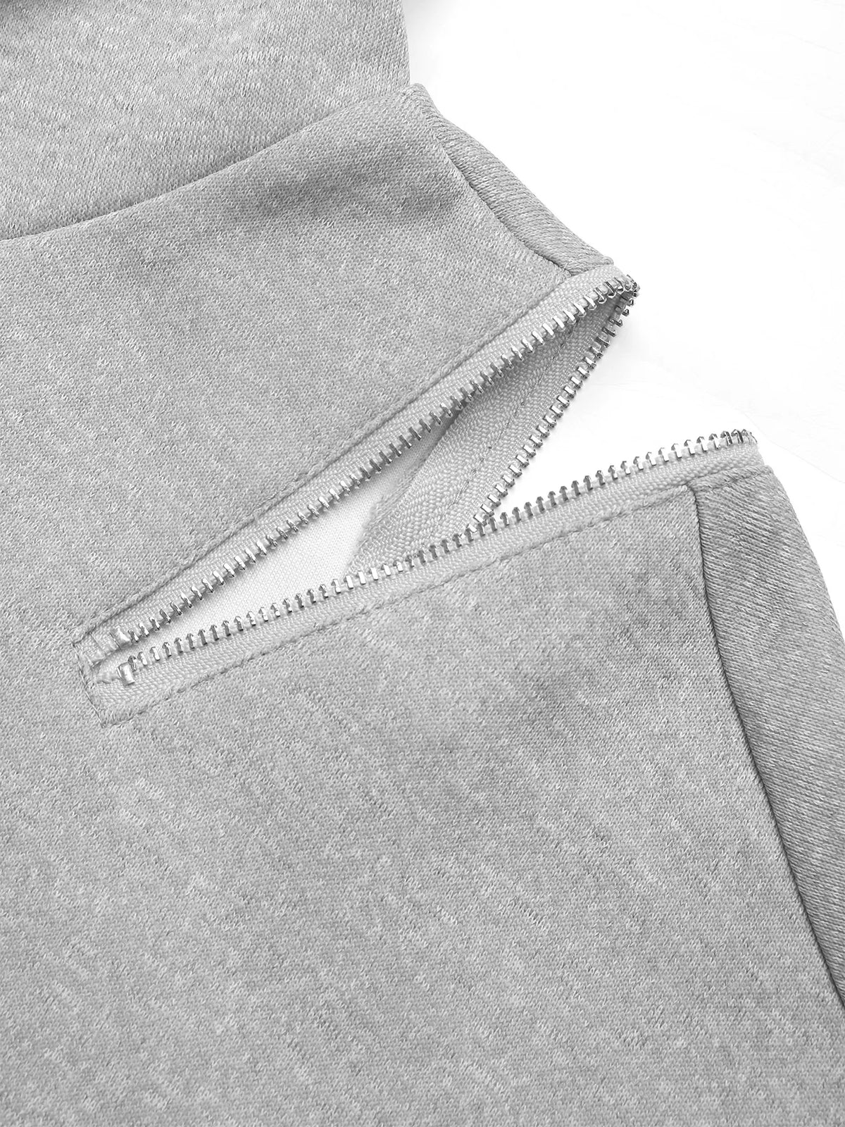 Drawstring Zip Detail Cold Shoulder Hoodie - Lilixa.store