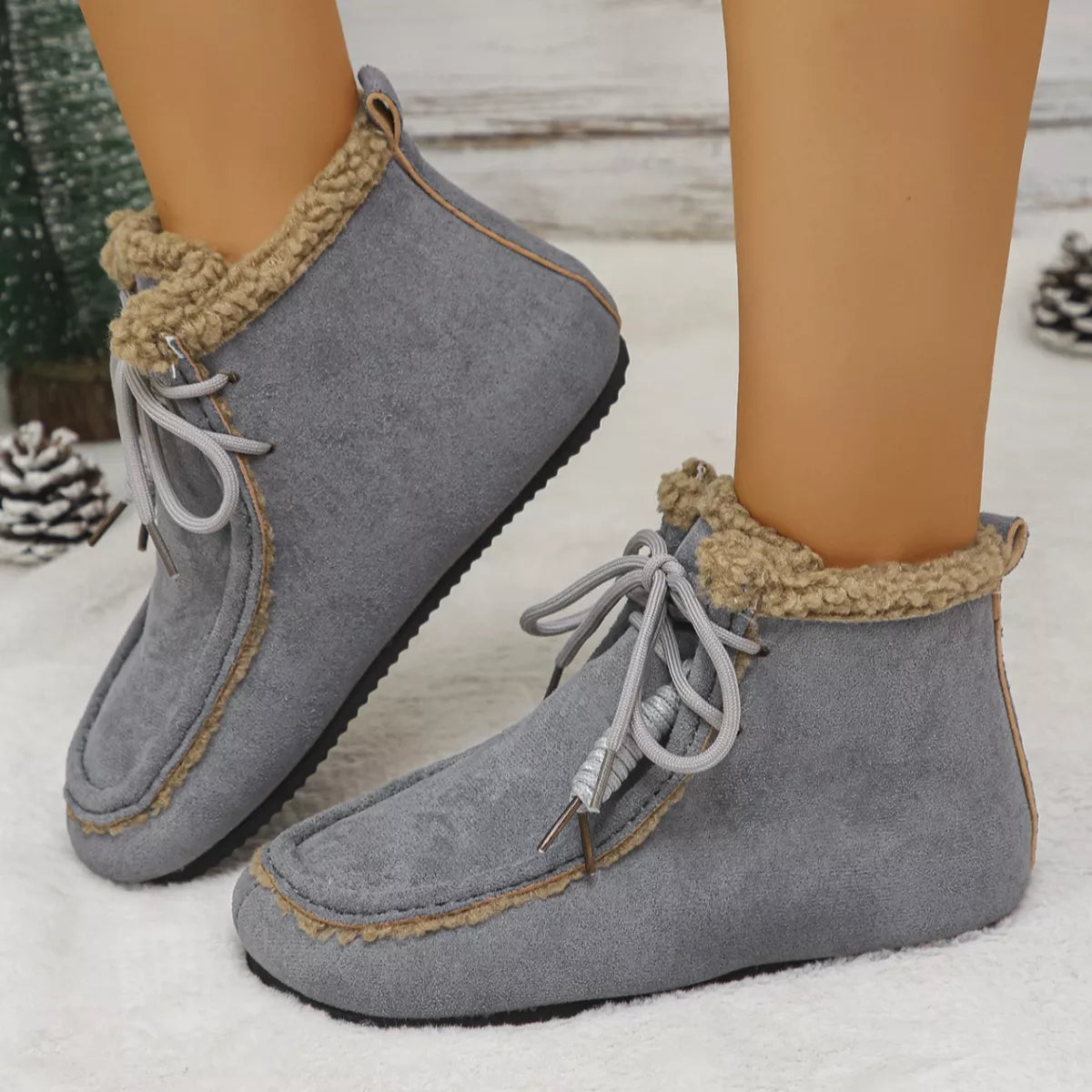 Plush Lining Ankle Boots - Lilixa.store
