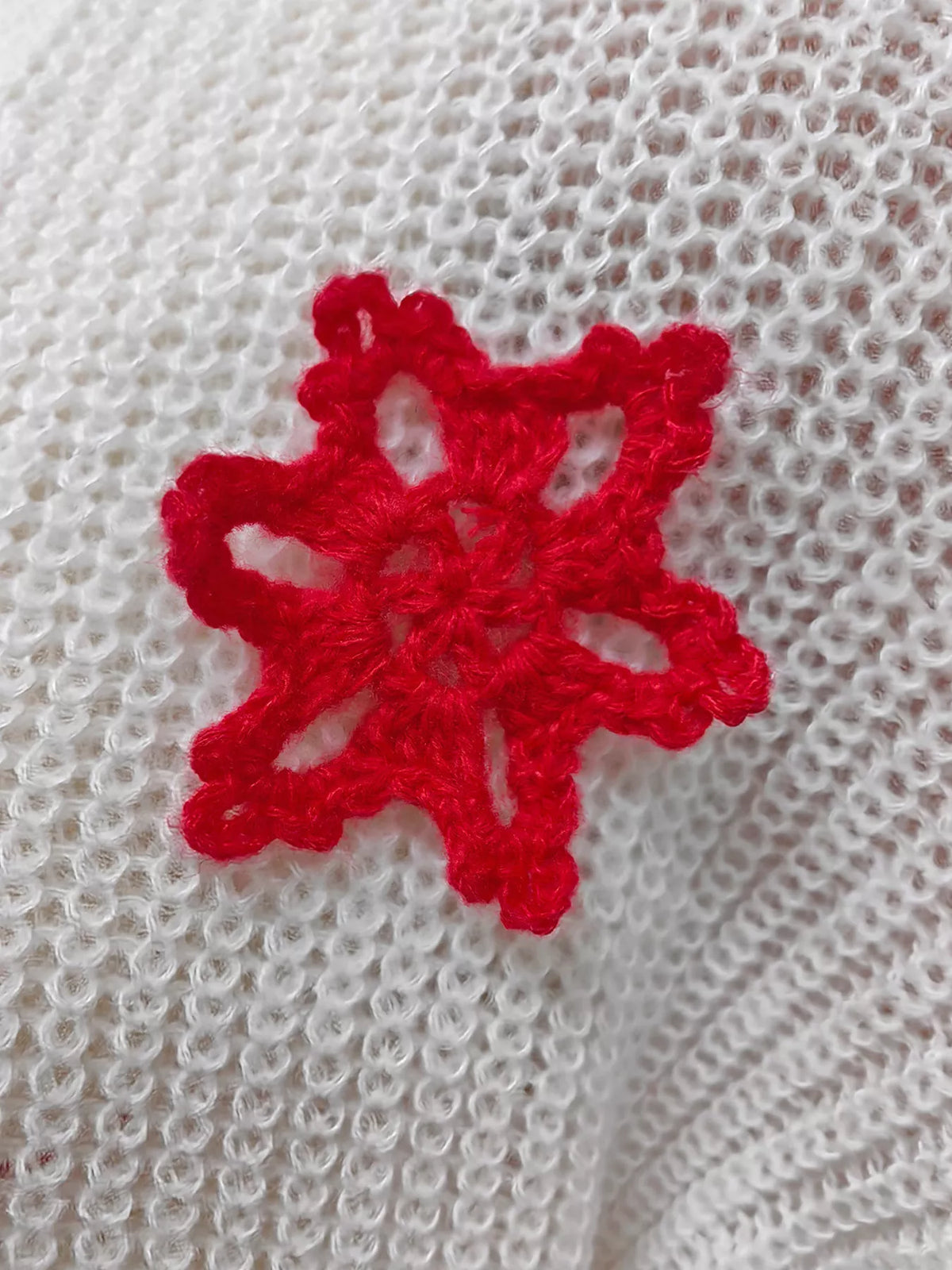 Festive Christmas Applique V-Neck Knit Cardigan, view 6