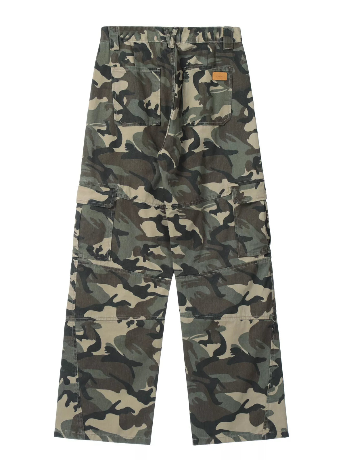 Men's Camouflage Cargo Pants in Olive Green, view 2