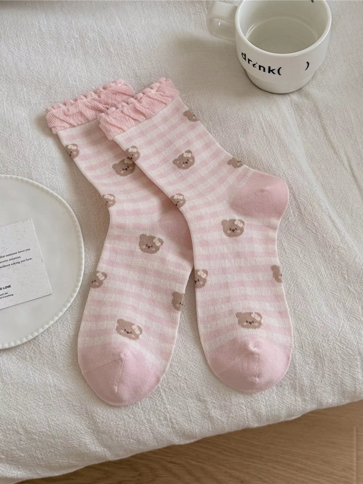 Bear Cotton Crew Socks - Lilixa.store