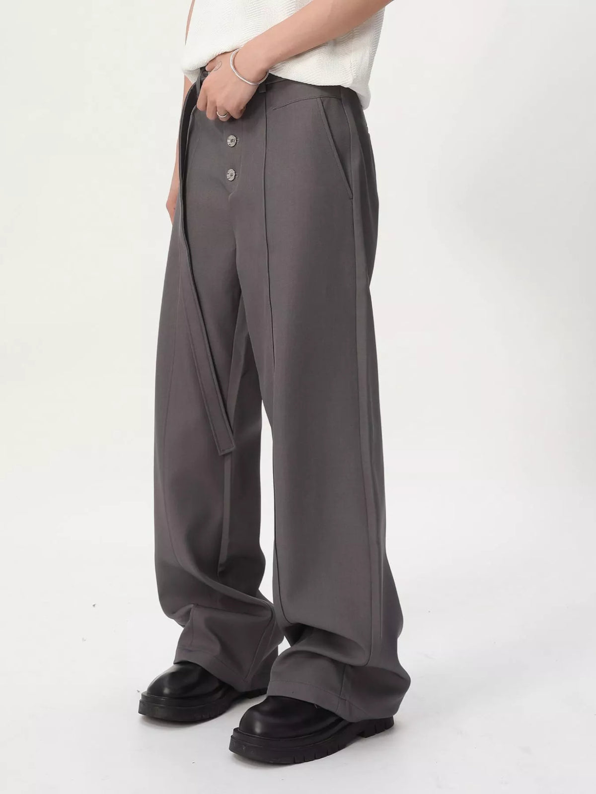 Men's High-Waisted Wide-Leg Pants - Lilixa.store