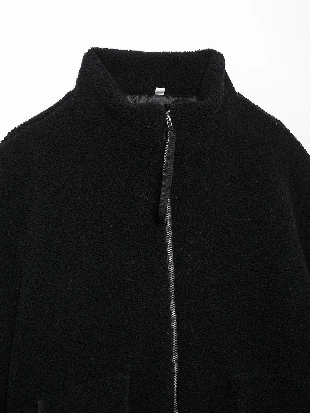 Turtleneck Zip Up Long Sleeve Plush Jacket, view 17