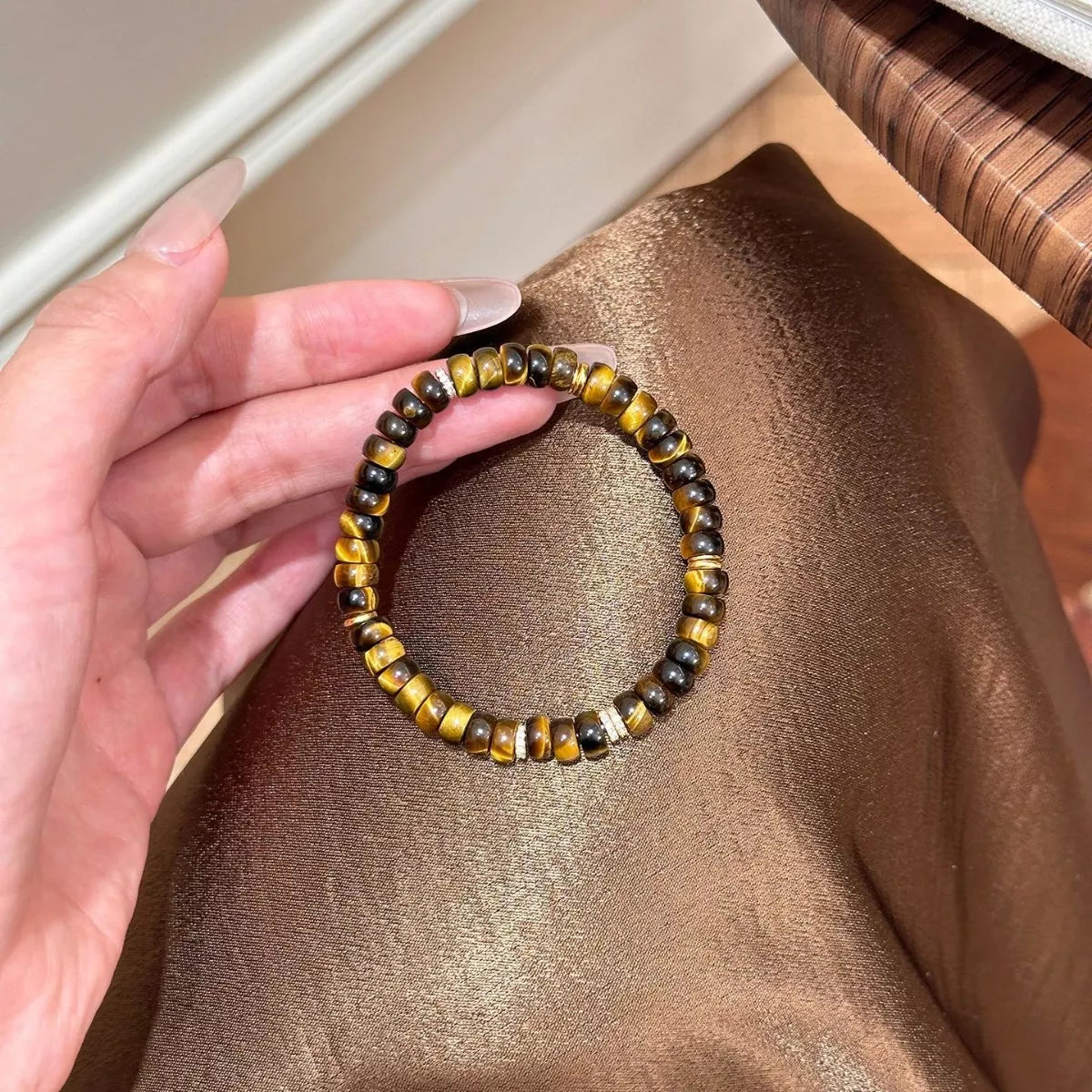 Tiger's Eye Beaded Bracelet - Lilixa.store