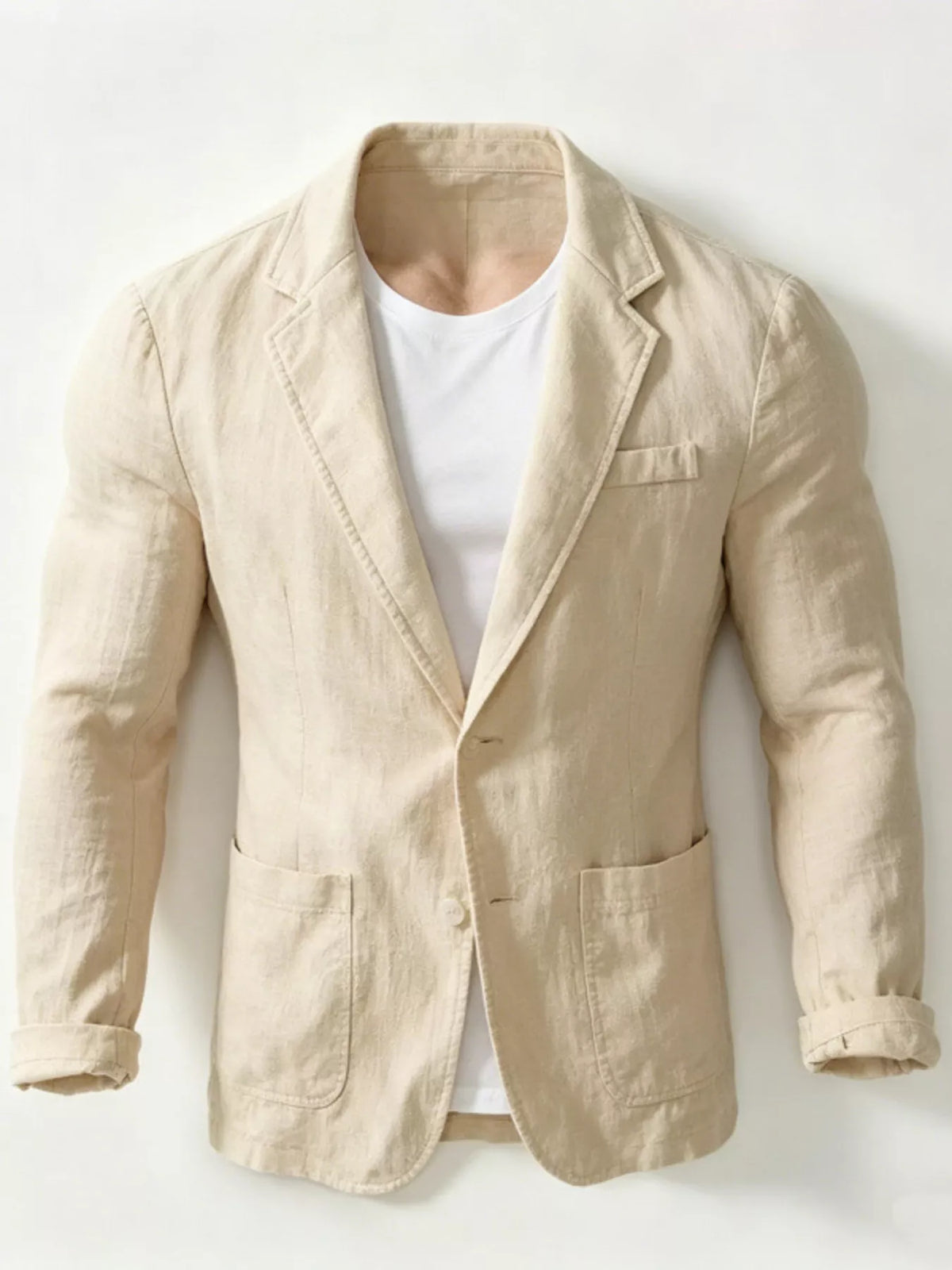 Men's Plus Size Button Up Long Sleeve Blazer - Lilixa.store