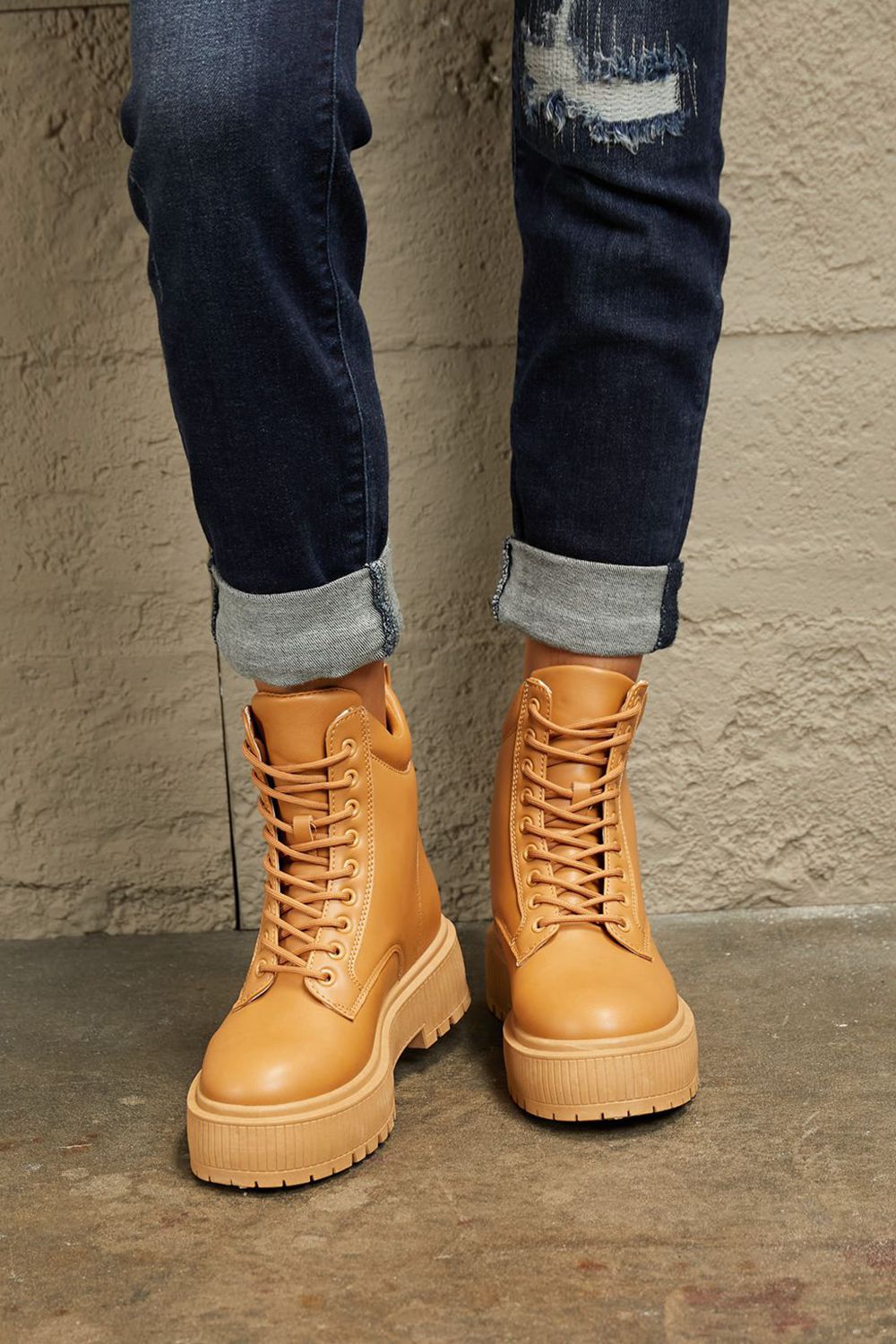East Lion Corp Platform Combat Boots - Lilixa.store