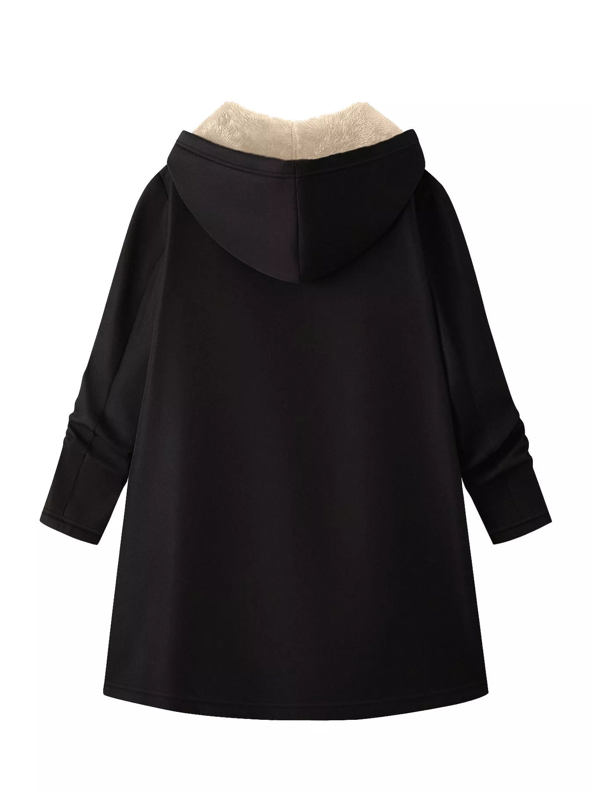 Fleece-Lined Zip Up Hooded Outerwear - Lilixa.store