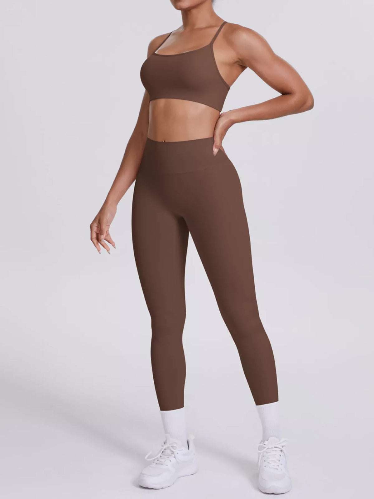 Criss-Cross Back Cami and Leggings Active Set - Lilixa.store