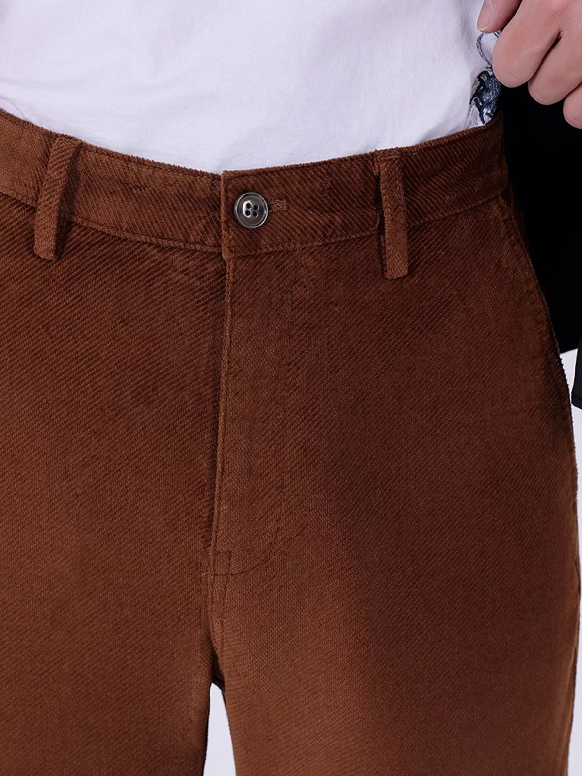 Men's Wide-Leg Pants in Brown, view 5