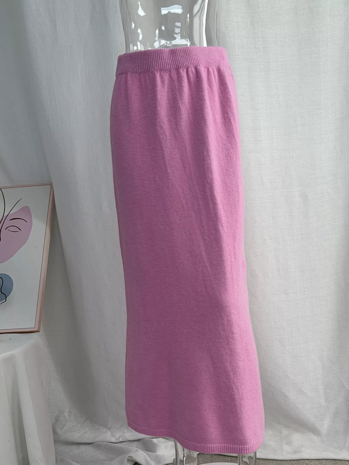 Waist-Tie Detail Sweater and Maxi Skirt Set, view 16