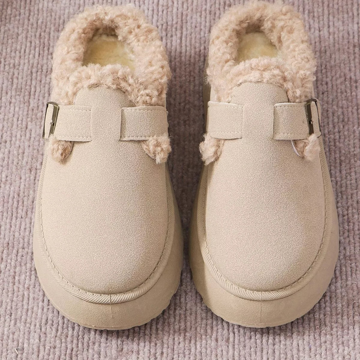 Round Toe Platform Slippers - Lilixa.store