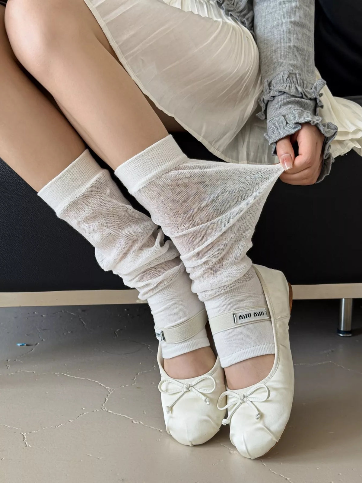 Sheer Leg Warmer Style Socks, view 10