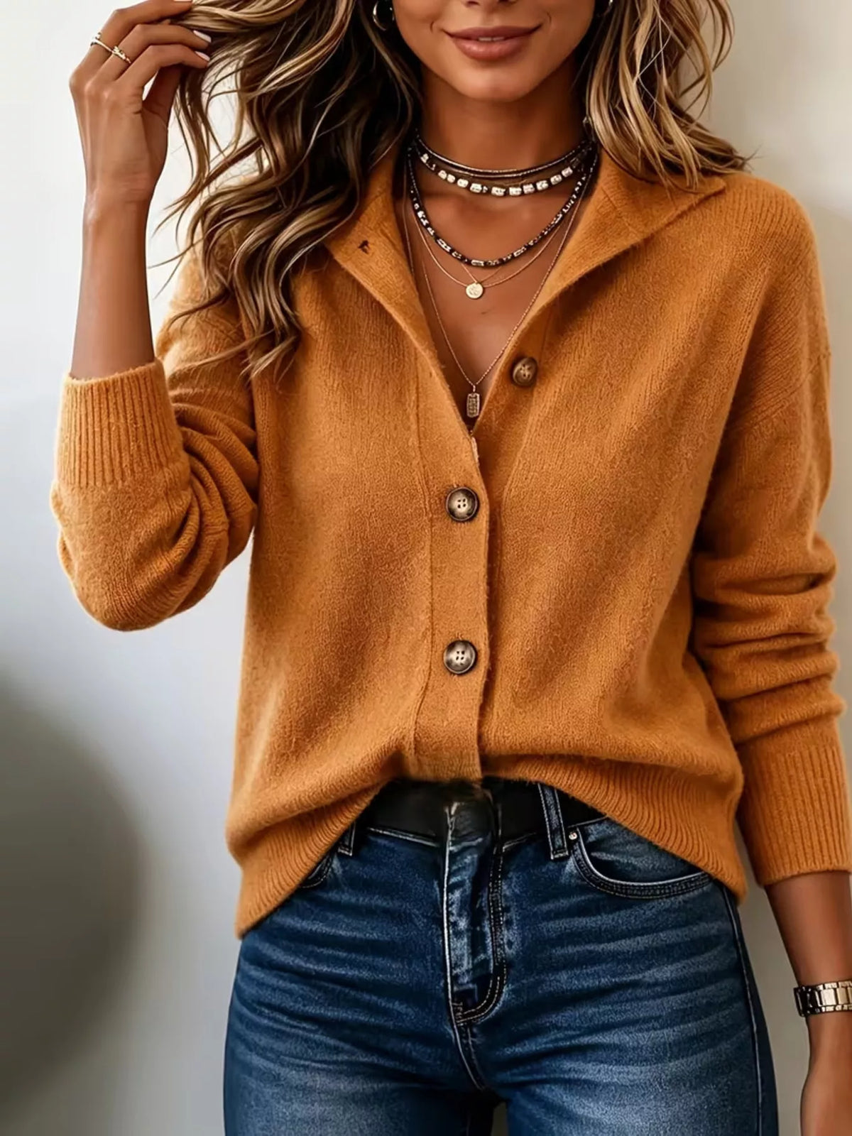 Button-Down Knit Cardigan - Lilixa.store