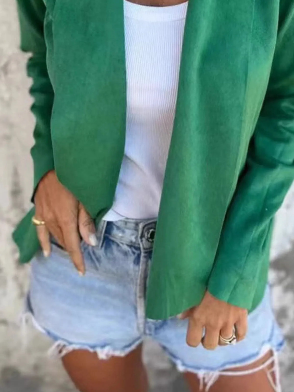Full Size Open Front Casual Cardigan Plus Size, view 10