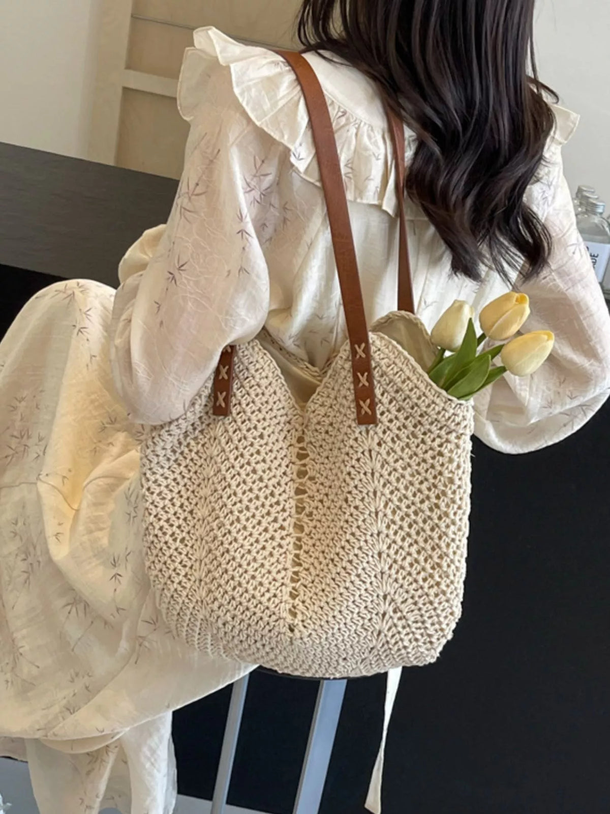 Crochet Knit Shoulder Bag - Lilixa.store