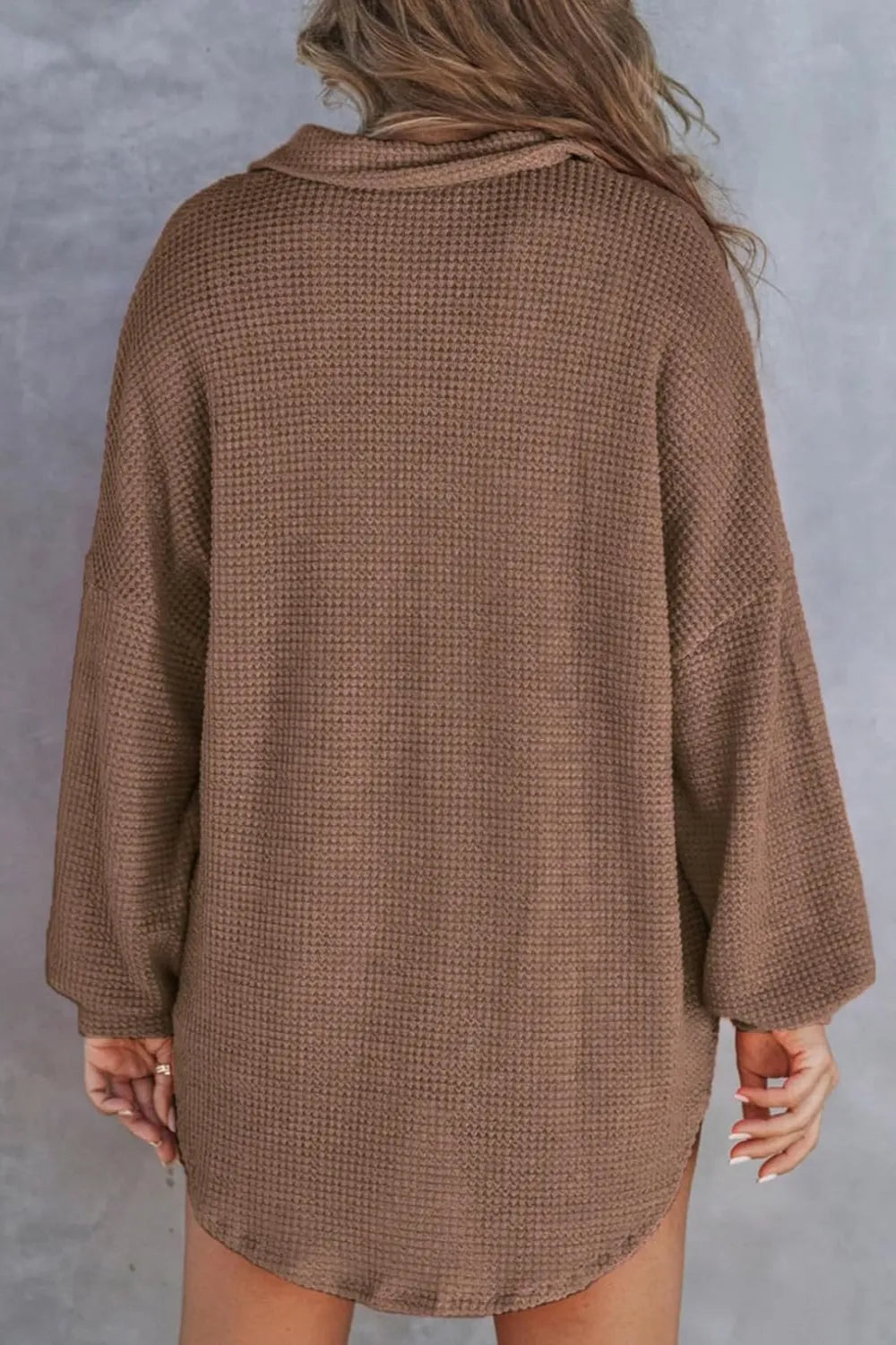 Half Button Long Sleeve Sweatshirt - Lilixa.store