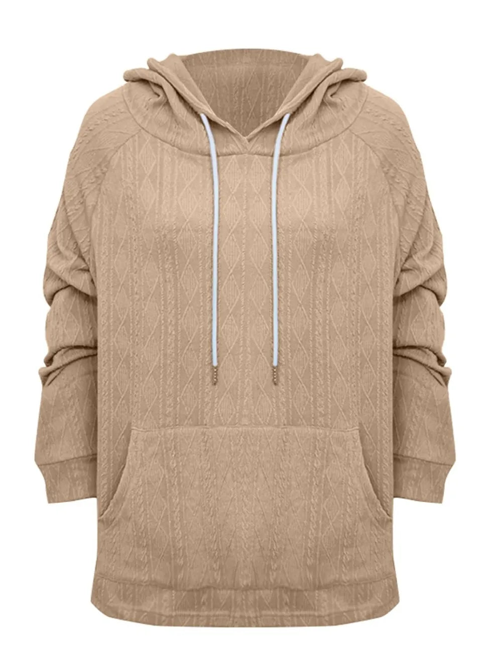 Full Size Drawstring Long Sleeve Hoodie - Lilixa.store
